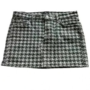 7 for all mankind 90's Womens Houndstooth Mini Skirt Size 30 Y2K